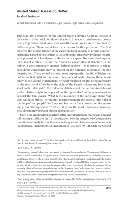 United States: Assessing Heller