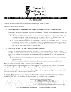 The Semicolon - Agnes Scott College