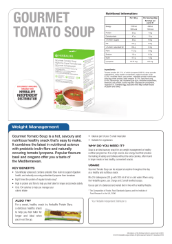 Soup as a snack - Factsheet