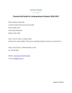 Financial Aid Guide for Undergraduate Students