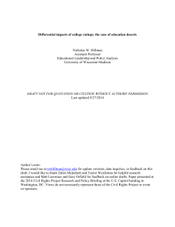 Differential impacts of college ratings: the case of education deserts