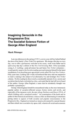 Imagining Genocide in the Progressive Era