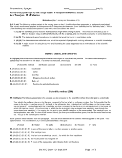 Page 1 of 5 A = True/yes B =False/no