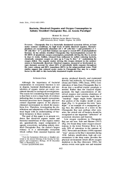 Bacteria, Dissolved Organics and Oxygen Consumption in Salinity