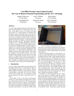The Case of Return-Oriented Programming and the