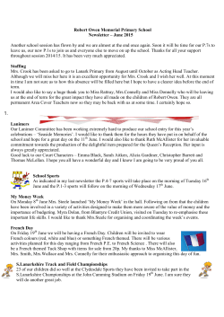 Robert Owen Memorial Primary School