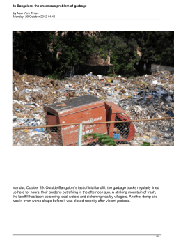 In Bangalore, the enormous problem of garbage