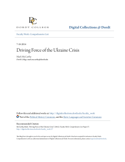 Driving Force of the Ukraine Crisis