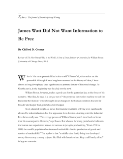 James Watt Did Not Want Information to Be Free