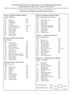 Bus Schedules - Somers Lakeside School District 29