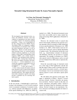 Towards Using Structural Events To Assess Non