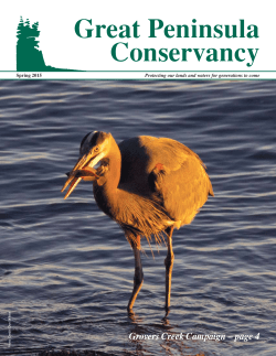 GPC 2015 Spring Newsletter - Great Peninsula Conservancy