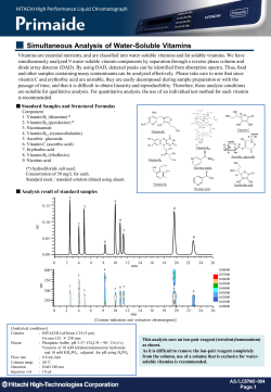 Simultaneous Analysis of Water-Soluble Vitamins