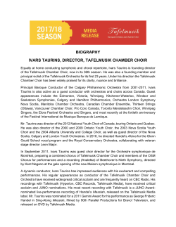 Chamber Choir Director Ivars Taurins Biography