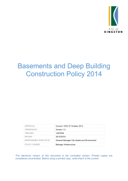 Basements and Deep Building Construction Policy