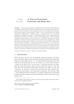 A Note on Prototypes, Convexity and Fuzzy Sets