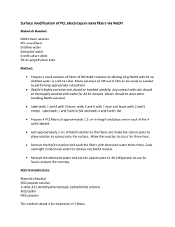 Surface modification of PCL electrospun nano fibers via NaOH