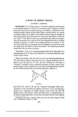 A NOTE ON SEIFERT CIRCLES 615