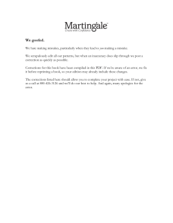 Corrections Available