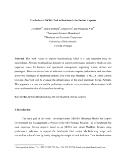 MacBeth as a MCDA Tool to Benchmark the Iberian Airports Jos&eacute;