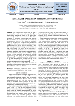 sustainable energies in desert climate buildings