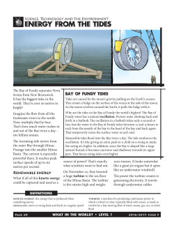 Energy From the Tides