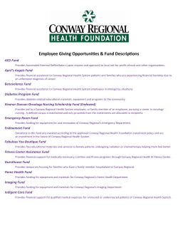 information. - Conway Regional Health System