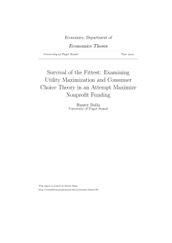 Survival of the Fittest: Examining Utility Maximization