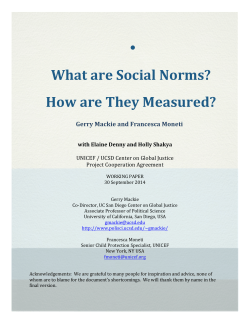 What are Social Norms? How are They Measured?