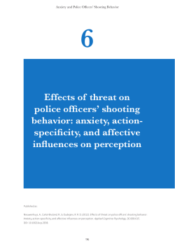 anxiety, action- specificity, and affective influences on perception