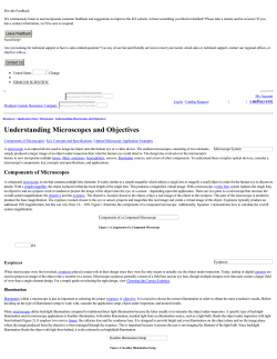 Understanding Microscopes and Objectives