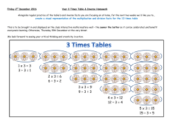 1 x 3 = 3 3 &divide; 3 = 1 2 x 3 = 6 6 &divide; 3 = 2 3 x 3 = 9 9 &divide; 3 = 3 4 x 3 = 12 12