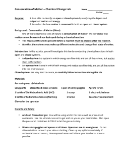 Conservation of Matter &ndash; Chemical Change Lab