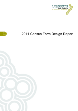 2011 Census Form Design Report