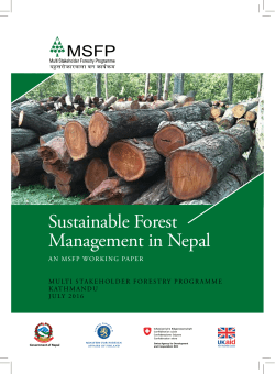 Sustainable Forest Management in Nepal