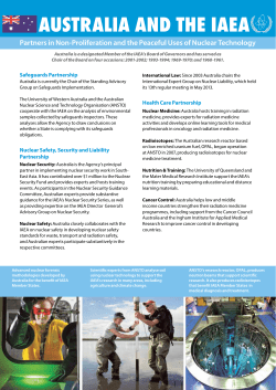 australia and the iaea - Australian Embassy in Vienna