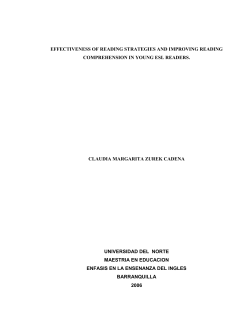 EFFECTIVENESS OF READING STRATEGIES AND IMPROVING