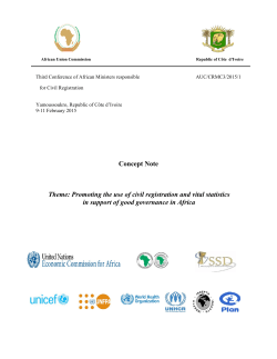 Concept Note Theme: Promoting the use of civil registration and vital