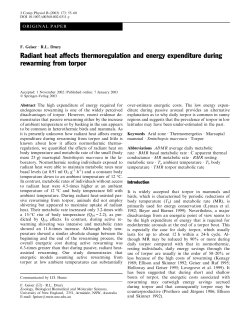 Radiant heat affects thermoregulation and energy
