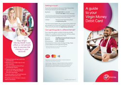 A guide to your Virgin Money Debit Card