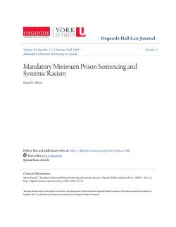 Mandatory Minimum Prison Sentencing and Systemic Racism