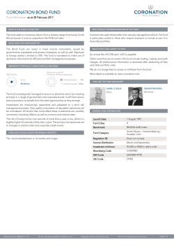 CORONATION BOND FUND