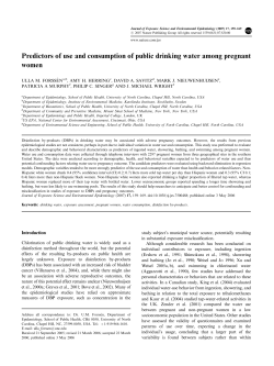 Predictors of use and consumption of public drinking water