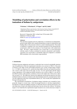 Modelling of polarization and correlation effects in