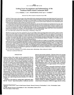Iceberg Scour Investigations and Sedimentology of the Southeast