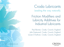 Friction Modifiers and Lubricity Additives for