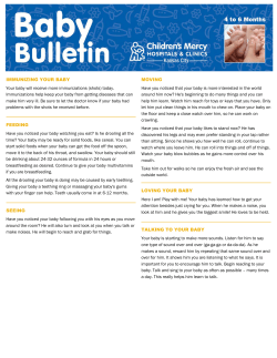 IMMUNIZING YOUR BABY Your baby will receive more