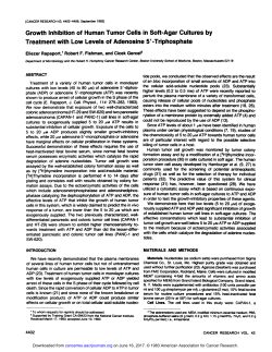 Growth Inhibition of Human Tumor Cells in Soft