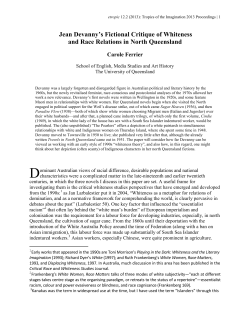 Jean Devanny`s Fictional Critique of Whiteness and