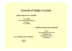 Growth of Single Crystals